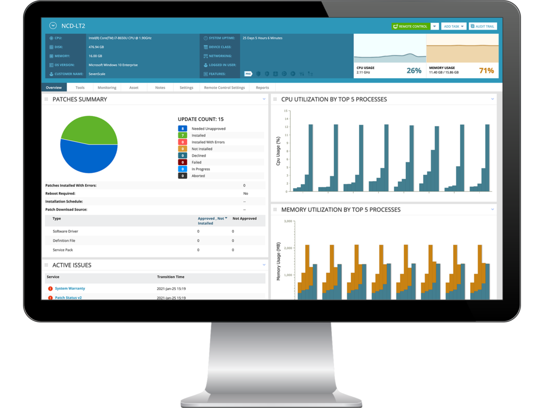N-central product screen