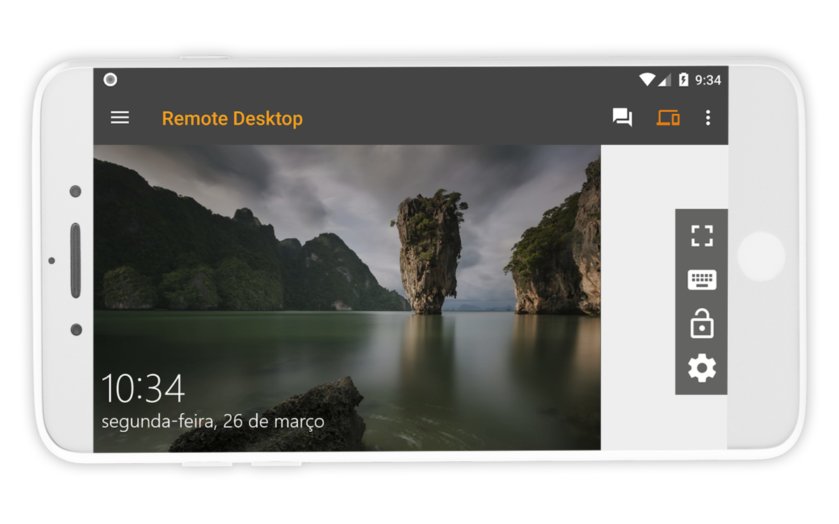 Remote desktop mobile app