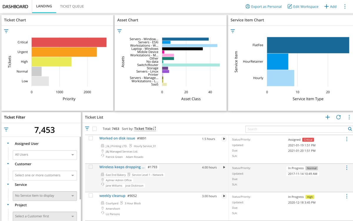 MSP Manager Dashboard